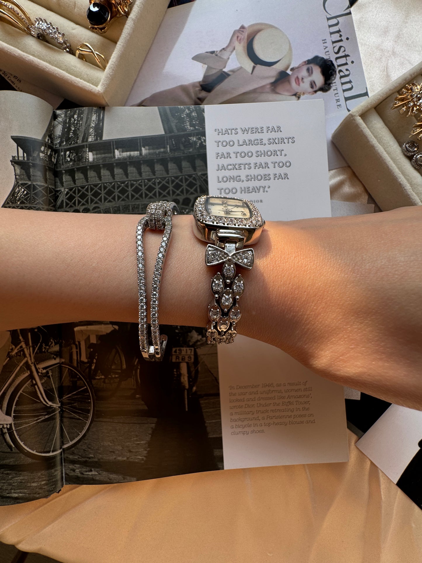 Silver toned watch
