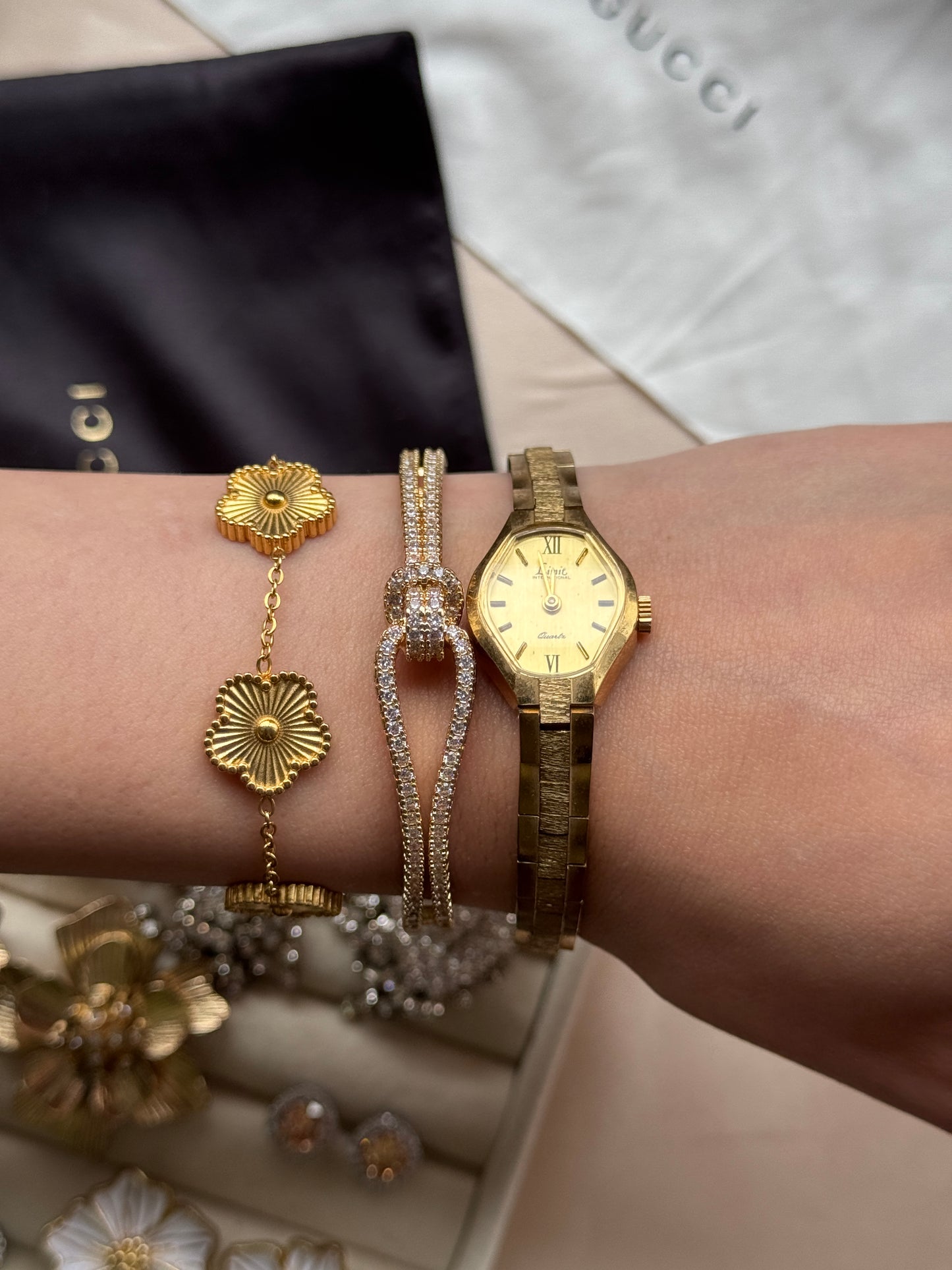 Limit gold toned watch