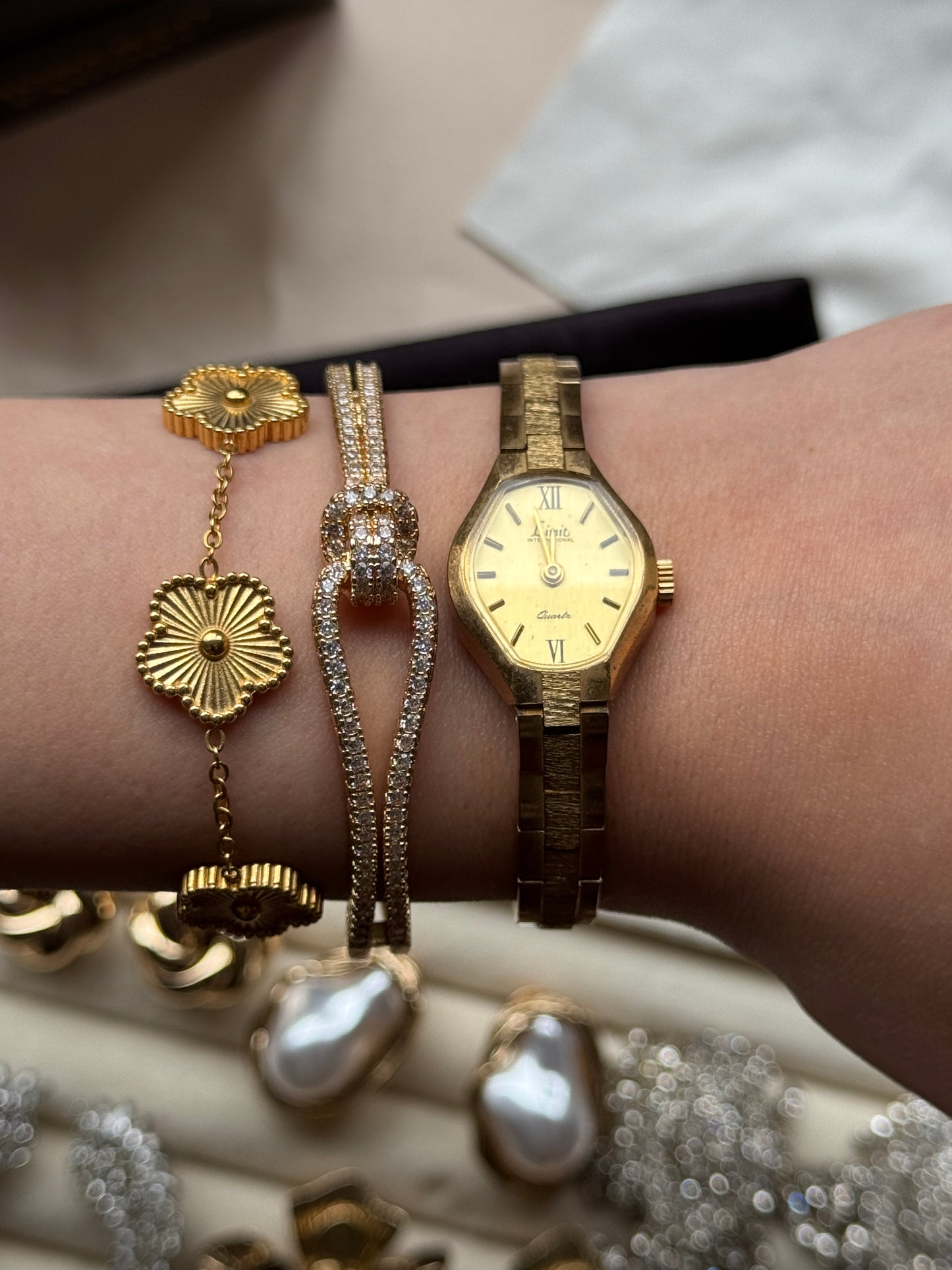 Limit gold toned watch