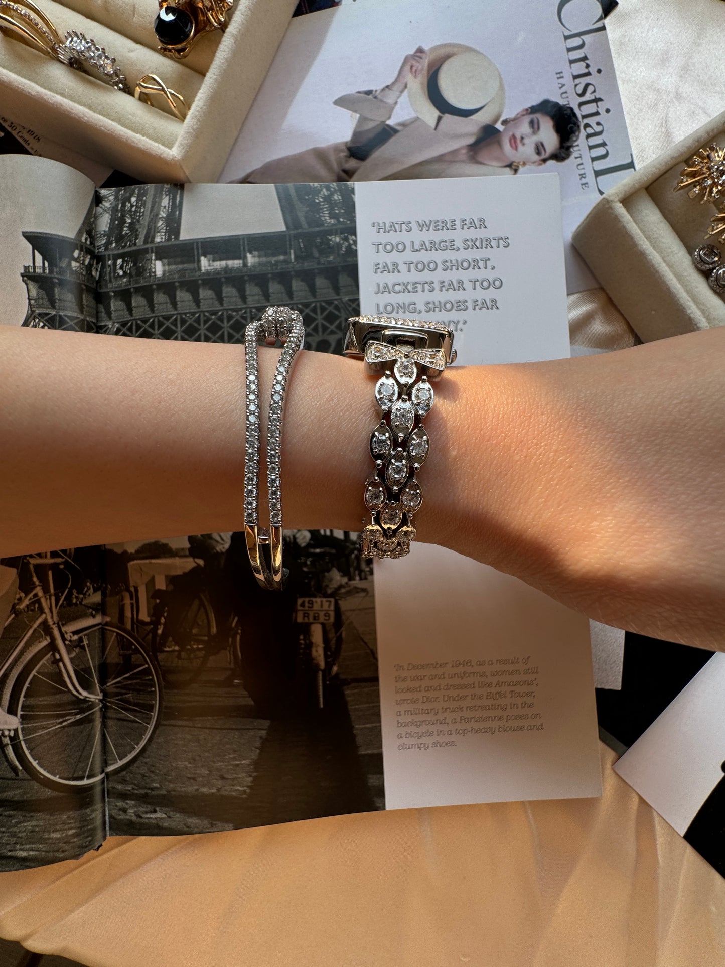 Silver toned watch