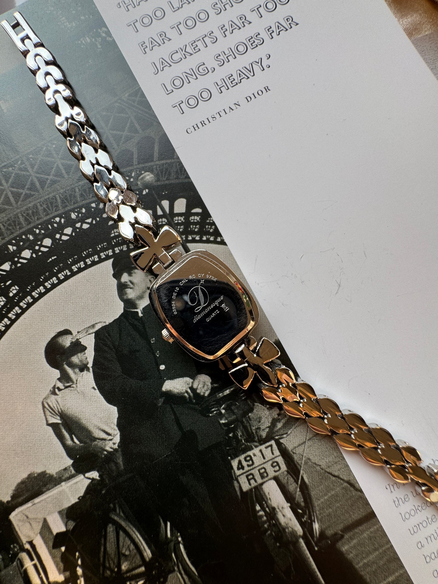Silver toned watch