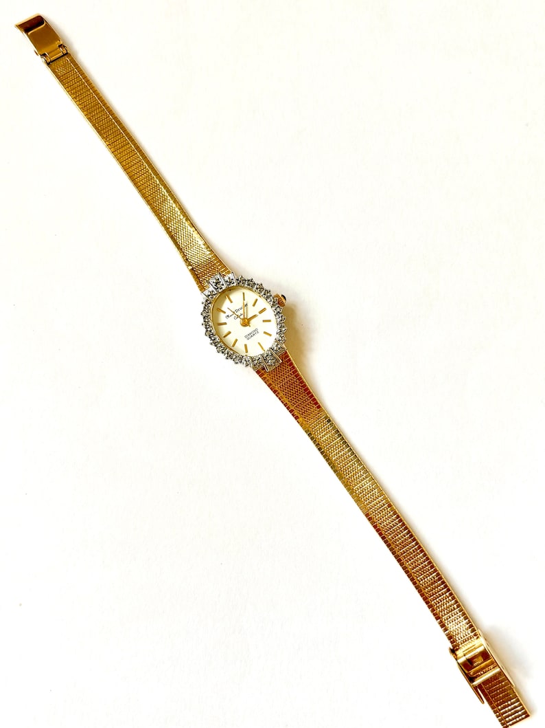 Fabulous diamanté gold watch