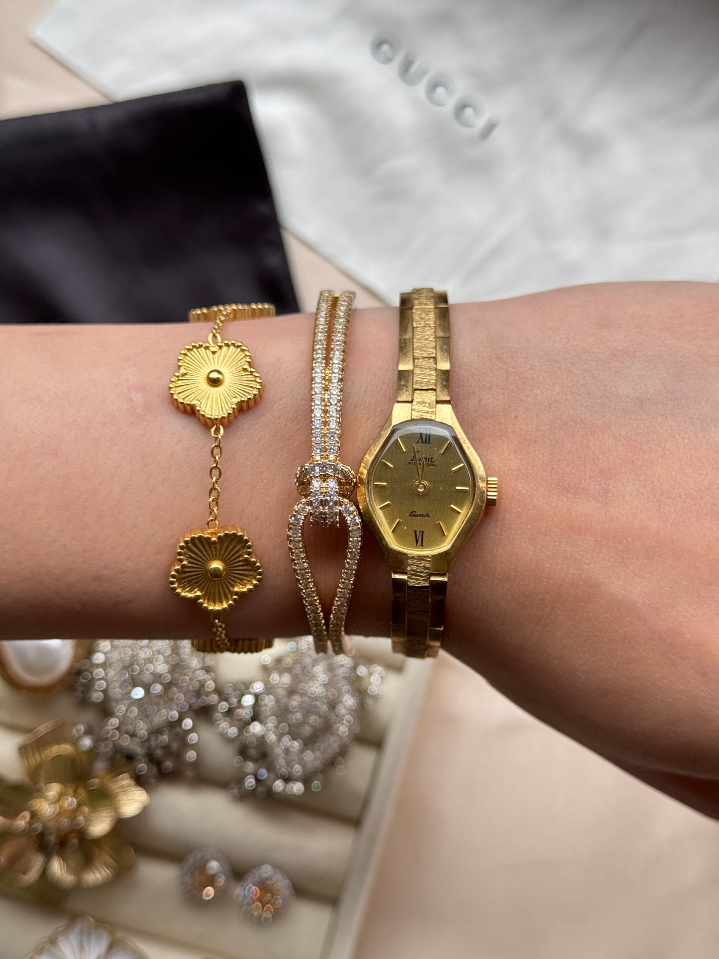 Limit gold toned watch