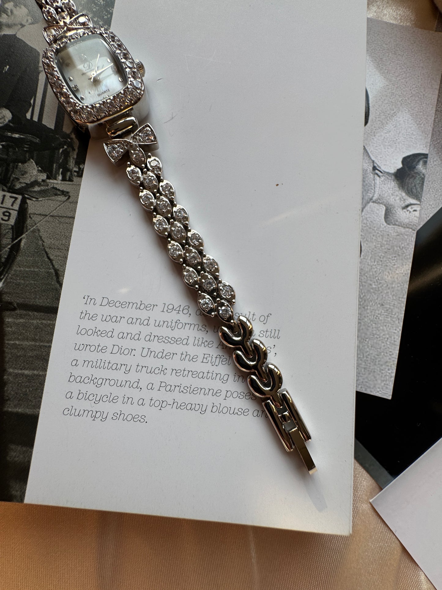 Silver toned watch