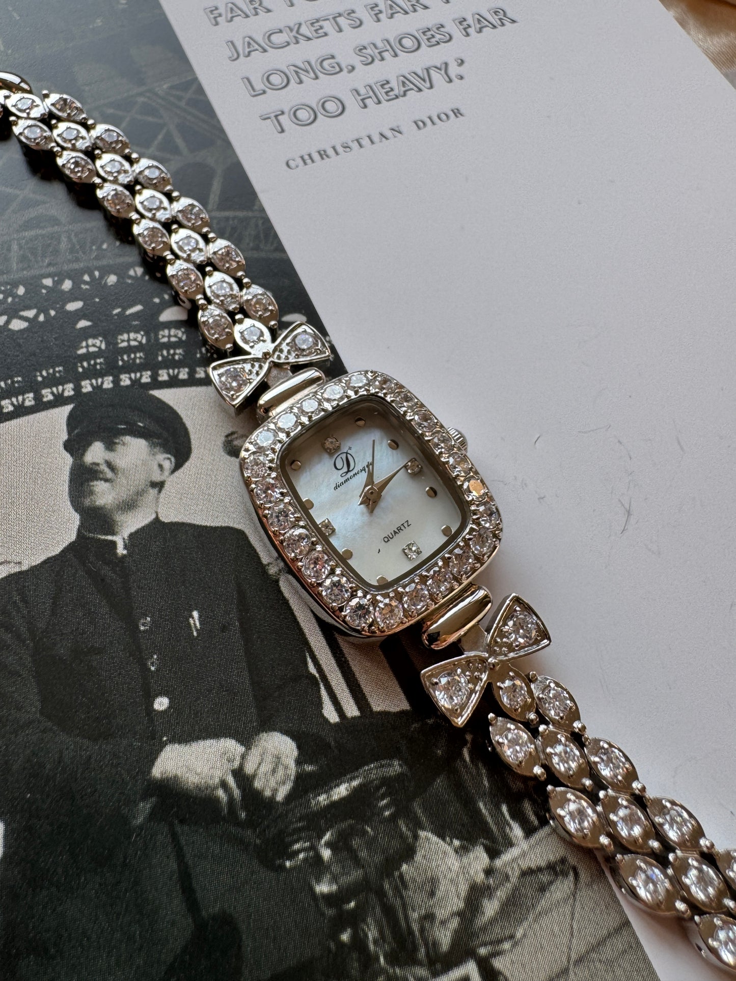 Silver toned watch